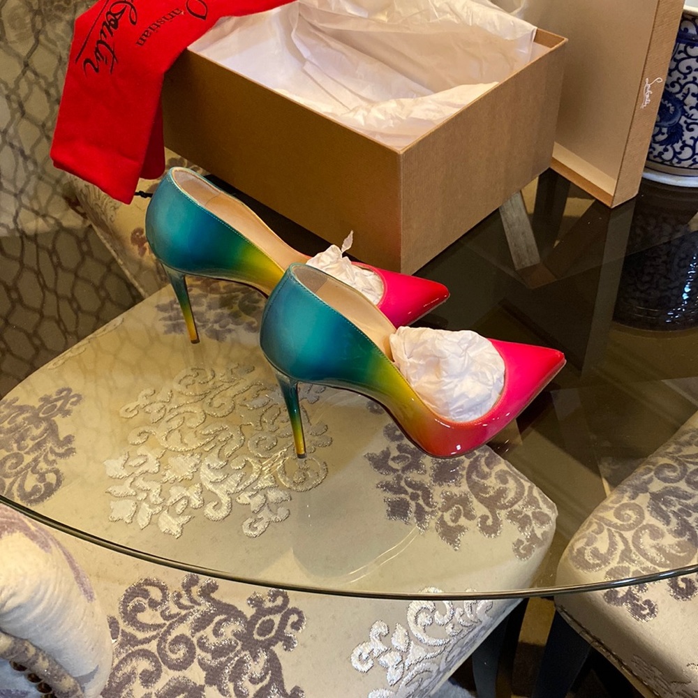 Christian Louboutin rainbow heels 100 mm